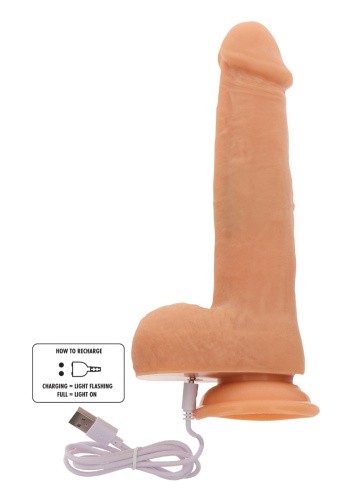 Get Real Rotating Vibrating Dildo - Вибратор с ротацией, 16 см (телесный)