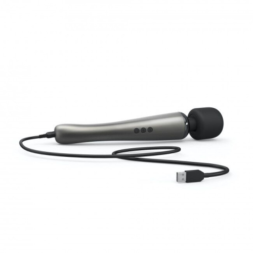 Dorcel Megawand Chrome Silver потужний вібромасажер, що перезаряджається, 160 режимів, 29.5х5.5 см (сріблястий) - купити в Києві, Україні