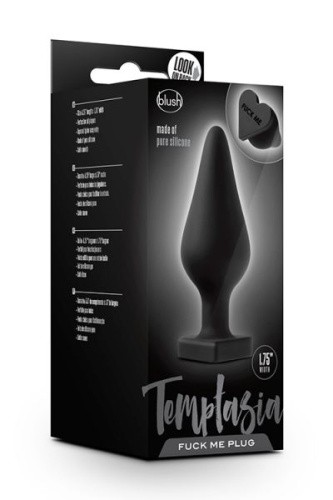 Temptasia by Blush - Fuck Me Anal Plug - Анальная пробка, 7,5 см (черный)