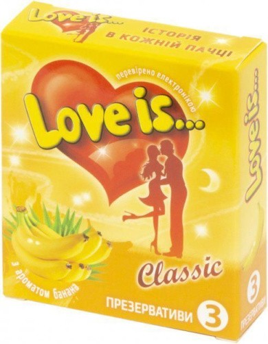 LOVE IS, 3 шт (банан)