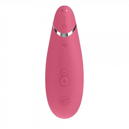 Womanizer Premium Raspberry - Впечатляющий вакуумный стимулятор клитора, 15.5х5 см (малиновый)