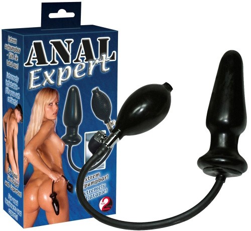 Orion Anal Expert - надувна анальна пробка, 13х3,5-9 см (чорний) - купити в Києві, Україні