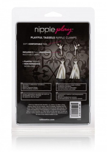 CalExotics Playful Tassels Nipple Clamps зажимы для сосков с кисточками (золотистый)