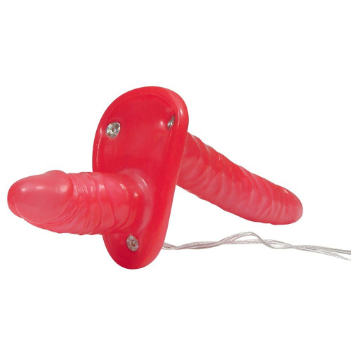 Подвійний страпон Orion Bad Kitty Vibrating Strap-On Duo, 18 см - купити в Києві, Україні