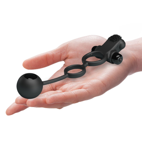 Pretty Love Vibro Penis Sleeve Black IV - Эрекционное виброкольцо, 20.3х6.3 см