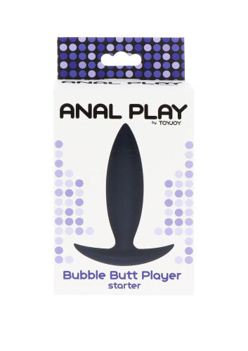 Toy Joy Bubble Butt Player Starter - Анальная пробка, 10х2,5 см (чёрный)
