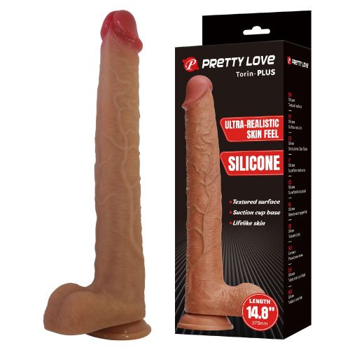 Реалистичный фаллоимитатор Pretty Love Torin Plus, 37,5 см