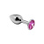Металлическая анальная пробка с кристаллом Alive Mini Metal Butt Plug, 7х2.8 см (розовая)