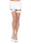Leg Avenue Fence Net Thigh Highs - Чулки в крупную сеточку, OS (белые)