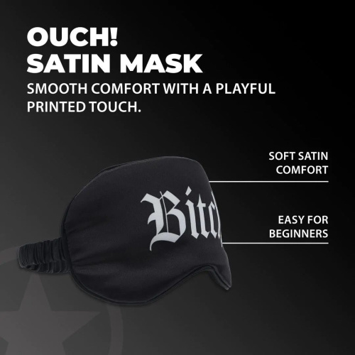 Маска на очі - Ouch! Satin Blindfold Bitch - купити в Україні | Секс шоп SEX-SHOP.ua