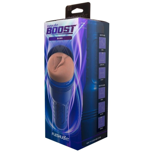 Fleshlight Boost Bang - мастурбатор вагина с новой турбо текстурой, 24.75 см (телесный)