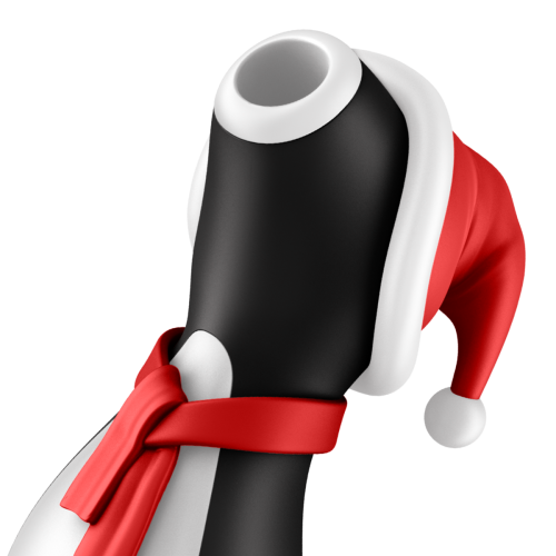 Satisfyer Penguin Holiday Edition – Вакуумний стимулятор, 12,5 см (чорний з білим) - купити в Києві, Україні