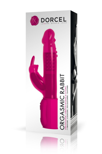 Dorcel Orgasmic Rabbit Gold - вібратор-кролик з масажем перлинками, 25х3.8 см (рожевий) - купити в Києві, Україні