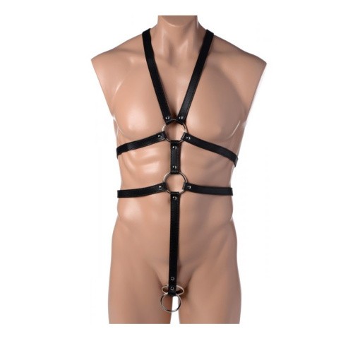 Strict Male Full Body Harness - чоловіча збруя на все тіло, S-L (чорний) - купити в Києві, Україні