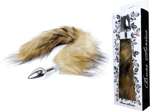 Boss Fox TAIL Brown XL - Анальна пробка з хвостом, 6,5х2,7 см (коричневий) - купити в Києві, Україні