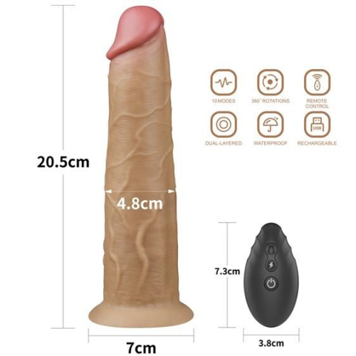 Вібратор Dual-Layered Silicone Rotator 8