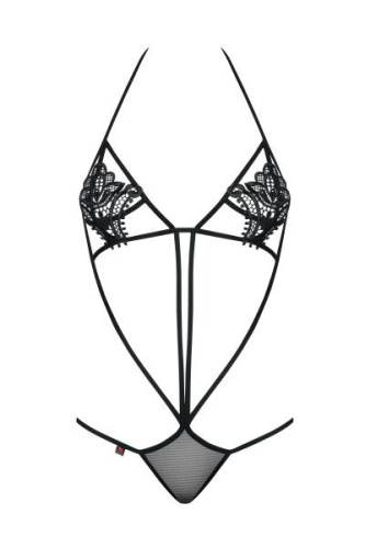 Эротическое боди Obsessive Luiza, S/M  (черный)