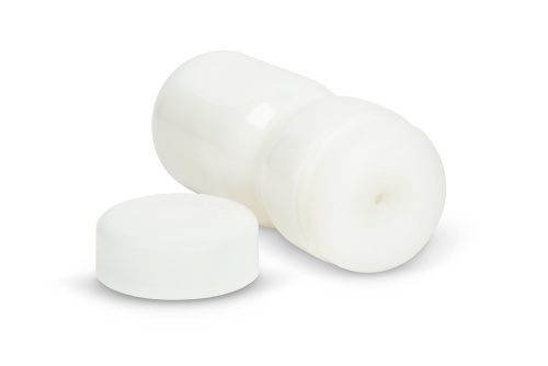 Genmu Pure Touch - потрясающий мастурбатор с эффектом отсоса (белый), 15х6.7см