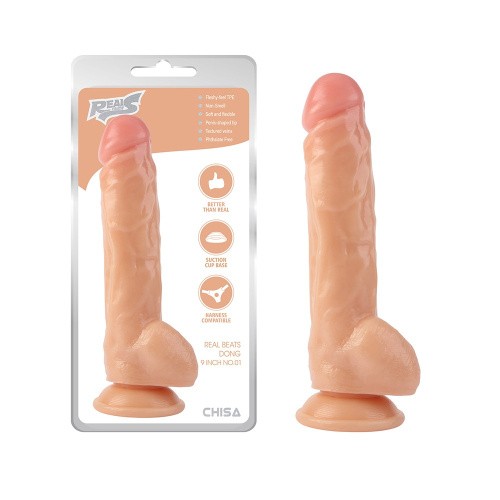 Real Touch S Real Beats Dong 9" No.01 - Фаллоимитатор, 23 см (телесный)