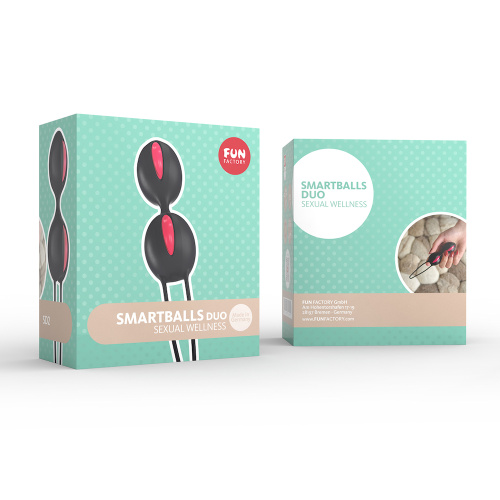 Fun Factory Smartballs Duo Вагінальні кульки, 9.5х3. 6 см (червоний з білим) - купити в Києві, Україні