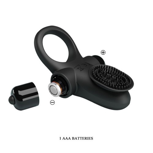 Pretty Love Vibrant Penis Ring II Black - віброкільце, 8.6х3 см (чорний) - купити в Києві, Україні