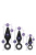 Luxe Night Rimmer Kit - Набор анальных пробок, 3 шт (черный) Luxe Night Rimmer Kit - Набор анальных пробок, 3 шт (черный)