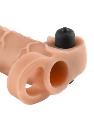 Pipedream Fx Vibr Real Feel 2 -Насадка, що подовжує, на пеніс з вібрацією, +5 см (тілесний) - купити в Києві, Україні