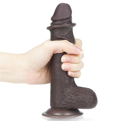 LoveToy Sliding-Skin Dildo Coffee 7 - Фаллоимитатор, 17.5х3.5 см