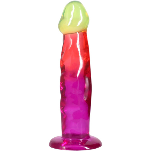Дилдо Doc Johnson Crystal Jellies 7.5 Inch Rainbow, 19,1 см