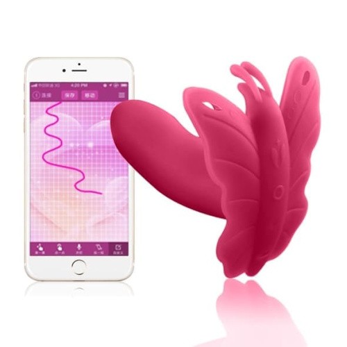 Realov Lydia I Smart Butterfly Vibe  App Control - Стимулятор для клитора  с управление со смартфона, 8.2х2.7 см (розовый)