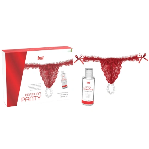 Набор из трусиков и лубриканта Intt Brazilian Panty