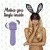 FeelzToys Mister Bunny - Мини-вибратор с двумя насадками, 13.5х3.5 см, (фиолетовый)