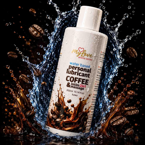 2в1 лубрикант и массажный гель - MyLove Aroma Series Intim&Massage Coffee, 300 мл