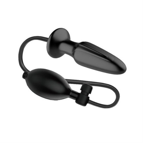 LyBaile Mr.Play Inflatable Butt Plug Black - Анальный расширитель надувная анальная пробка, 13х3.8 см (черный)