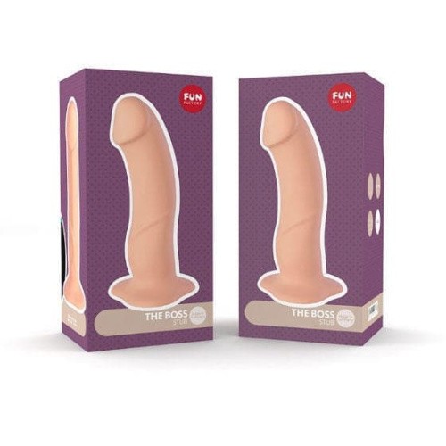 Fun Factory The Boss Stub - Реалистичный фаллоимитатор с изогнутой головкой, 18x4.2 см (телесный)