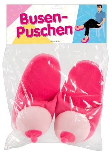 Busen-Puschen Pink - Домашні капці з шикарними грудьми (рожевий) - купити в Києві, Україні
