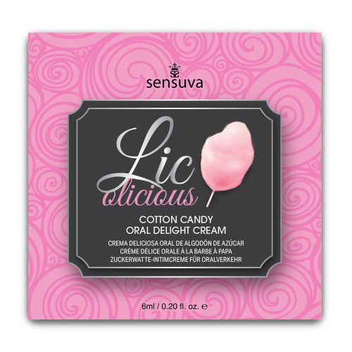 Пробник геля для минета Sensuva Lic-o-licious Cotton Candy, 6 мл