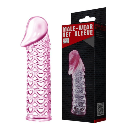 Насадка на член Baile Silikon Sleeve, +2.2 см
