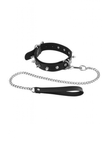 Fetish Tentation Spikes and Leash - Ошейник с шипами и с поводком