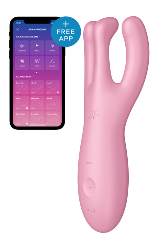Satisfyer Threesome 4 - Вібратор для клітора, 14х5.6 см (рожевий) - купити в Києві, Україні
