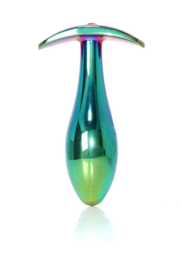 Анальная пробка с камнем B-Series Jewellery Multicolour Plug Pink, M