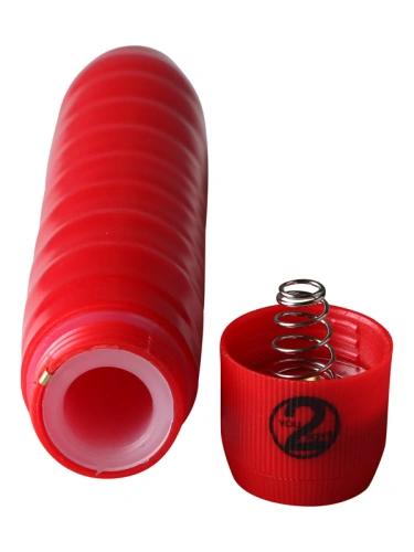 You2Toys Soft Wave Red - Мультискоростной вибратор с рельефной поверхностью, 19х3.5 см