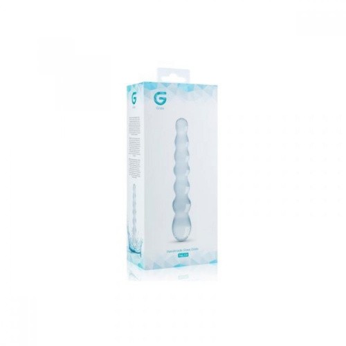 Gildo Glass Dildo No. 19 - стеклянный дилдо в виде бусин, 17х3.3 см (прозрачный)