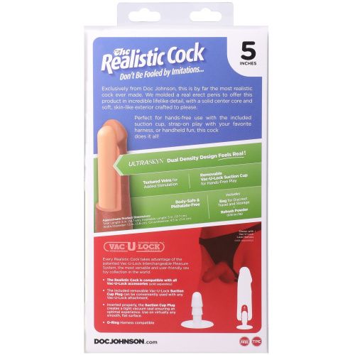 Фалоімітатор Doc Johnson The Realistic Cock ULTRASKYN 5 Inch, 12,7 см - купити в Україні | Секс шоп SEX-SHOP.ua