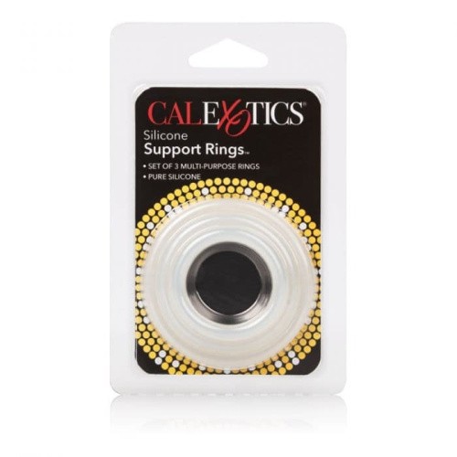 Эрекционные кольца Silicone Support Rings (черный)