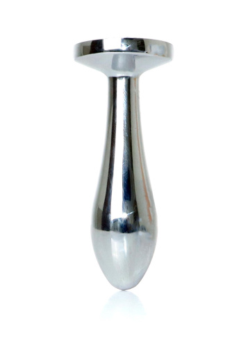 Анальная пробка с кристаллом B-Series Jewellery Silver Plug Clear, S