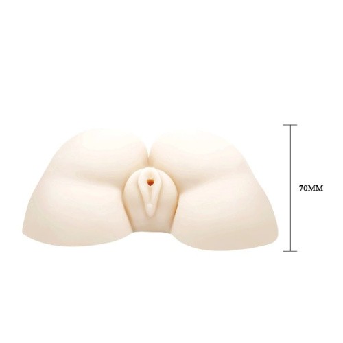 Baile Pussy & Anal, Double Tunnels, Vibrat. Eggs - Мастурбатор с вибрацией, 19 см (телесный)