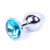 Boss Jewellery Silver Plug Light Blue - Анальная пробка, 7х2.7 см (голубой) Boss Jewellery Silver Plug Light Blue - Анальная пробка, 7х2.7 см (голубой)