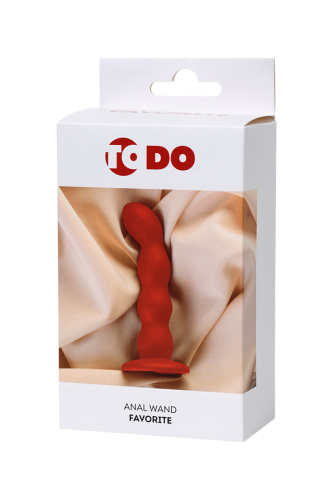 ToDo By Toyfa Favorite - Силиконовый анальный фаллоимитатор, 13х2.8 см (красный)