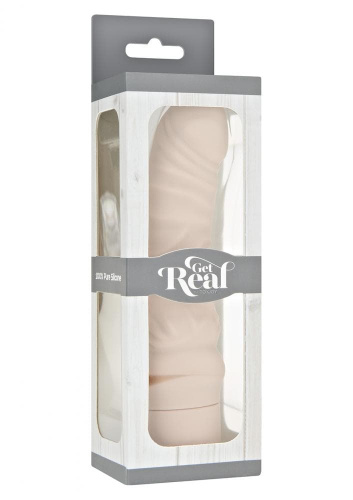Get Real - Mini Classic G-spot Vibrator - Реалистичный вибратор с венами, 17 см (телесный)